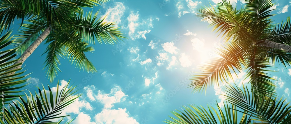 Palm Trees Against a Blue Sky Palm Trees Against a Blue Sky