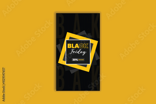 Offer Black Friday story social media template banner design