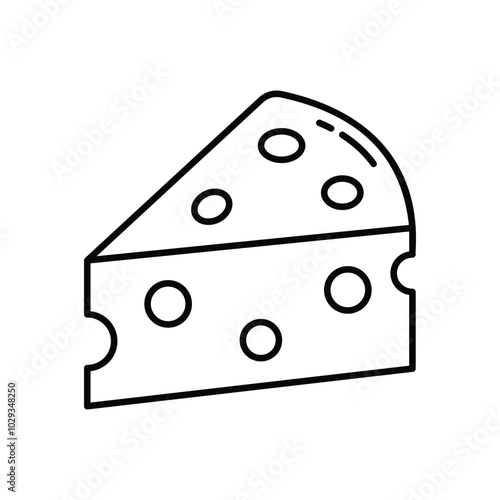 Cheese vector icon stock illustration