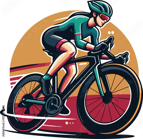 a man riding bike vector ,t shirt design