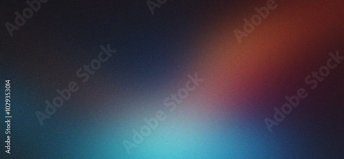 Abstract grainy gradient blending blue and orange colors