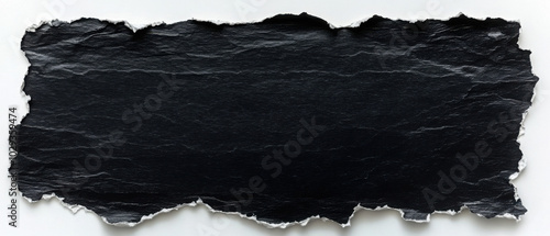 Obraz na płótnie piece of black paper tear isolated on white background
w salonie