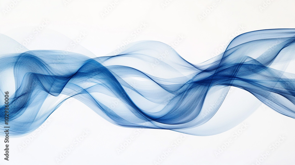 Fototapeta premium Abstract Blue Wave Design for Background Banner or Presentation