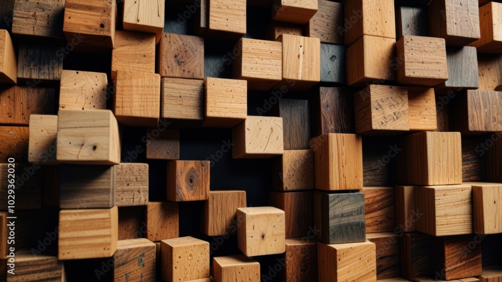 wall of wooden blocks wall of wooden blocks