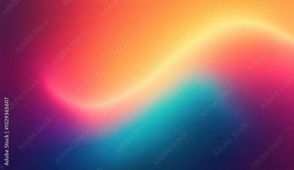 Obraz premium Orange teal green pink abstract grainy gradient background noise texture effect summer poster design