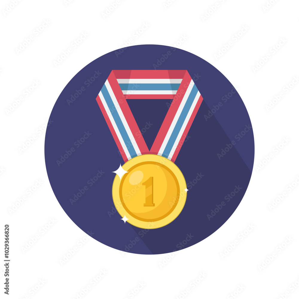 cartoon illustration of the number 1 award medal. cartoon illustration of the number 1 award medal.