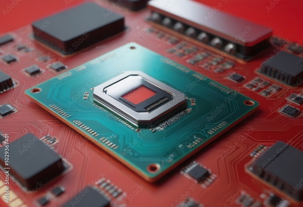 A radeon graphics card that features a distinctive red fan design A radeon graphics card that features a distinctive red fan design