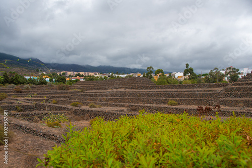 Obraz na płótnie The Pyramids of Güimar on the Canary Island of Tenerife w salonie