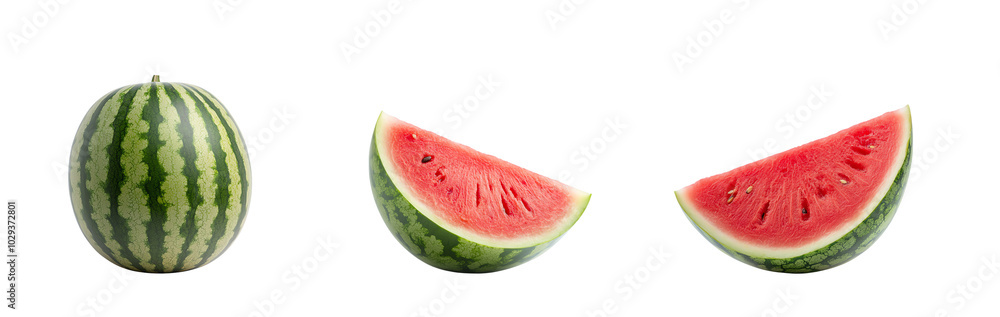 Watermelon on white isolate background transparent background Watermelon on white isolate background transparent background