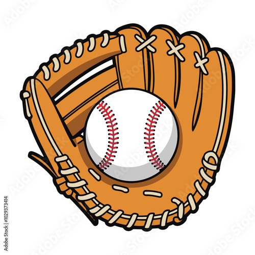 Baseball gloves vector illustration clipart. Ideal for sports-related designs, educational materials, and baseball-themed projects. Perfect for promoting athletic activities and team spirit.