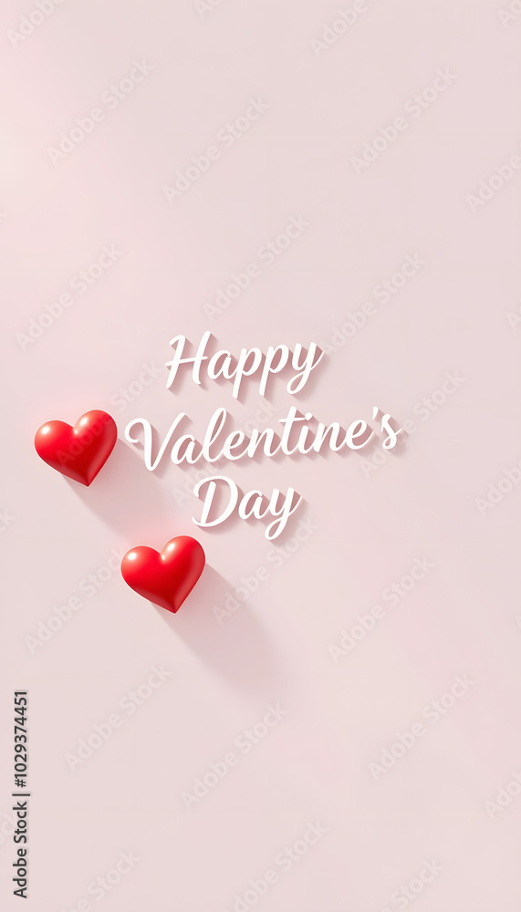 Happy Valentines day love greeting card elegant template with hearts in 3D rendering and copyspace on the left. Minimal 3D illustration wedding concept background isolated with white highlights, png Happy Valentines day love greeting card elegant template with hearts in 3D rendering and copyspace on the left. Minimal 3D illustration wedding concept background isolated with white highlights, png