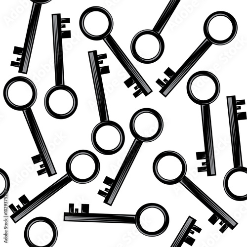 Vector key icon isolated on white background. Key icon. Lock or unlock sign. Padlock. Lock symbol. Unblock. Password icon. Access sign. Private access. Door key.Seamless keys pattern.