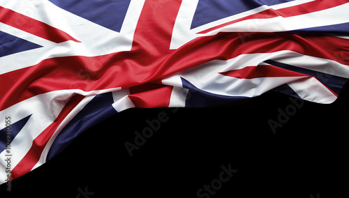 Εκτύπωση καμβά Union Jack flag on black