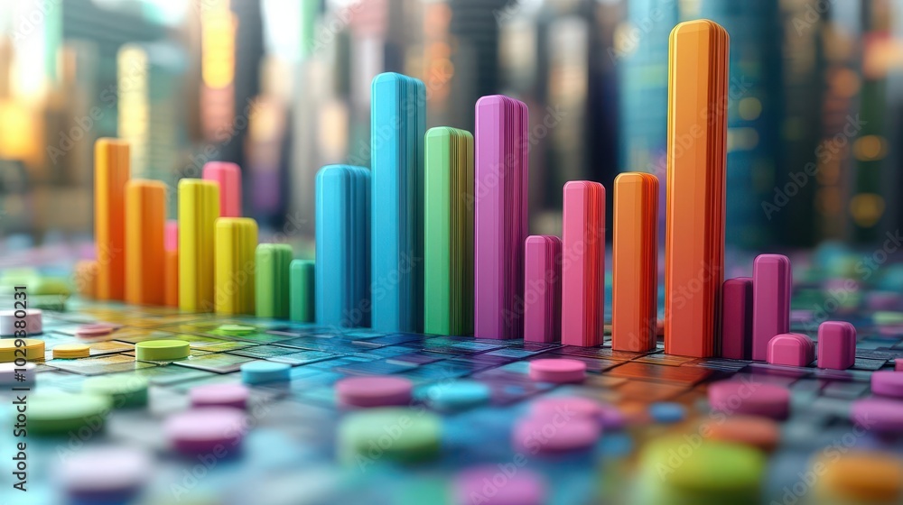 3d rendered chart icons with a minimalist aesthetic showcasing upward trends in a variety of colors the design emphasizes clarity and professionalism suitable for business presentations and reports 3d rendered chart icons with a minimalist aesthetic showcasing upward trends in a variety of colors the design emphasizes clarity and professionalism suitable for business presentations and reports