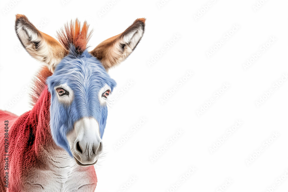 Donkey with colorful artistic design in creative style Donkey with colorful artistic design in creative style
