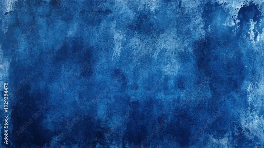 Fototapeta premium Deep blue abstract texture with cloudy patterns. 