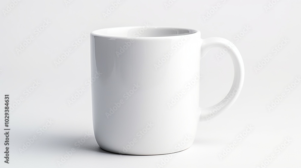 Obraz premium White Mug on a White Background