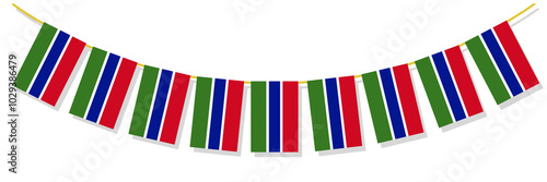 Free Download flag of the gambia, bunting flag of gambia, flag of the country of the gambia, flag of the country, gambia, flag, bunting flag of gambia on white, bunting flag of gambia png, png, bunting flag, banner - GFXLoad