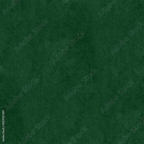 Dark green watercolor paper texture. Seamless background. 