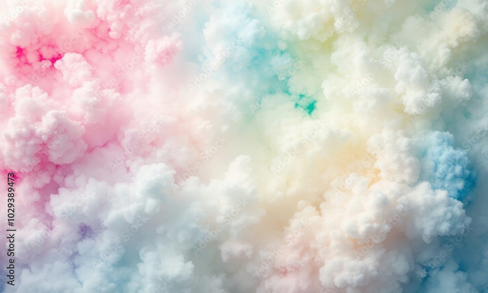 Cotton Candy Dream Clouds Rainbow Background Texture Soft Cotton Candy Dream Clouds Rainbow Background Texture Soft