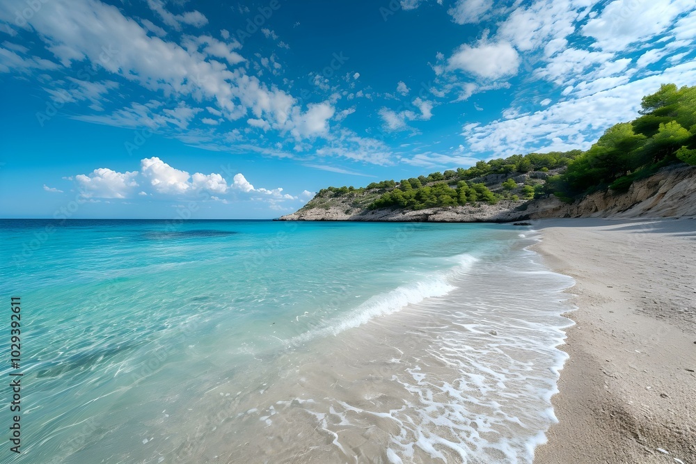 Obraz premium Tropical beach with turquoise water and white sand