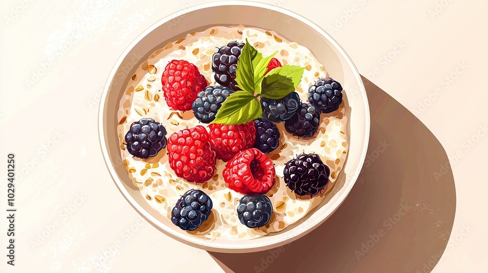 Oatmeal with mixed berries Oatmeal with mixed berries