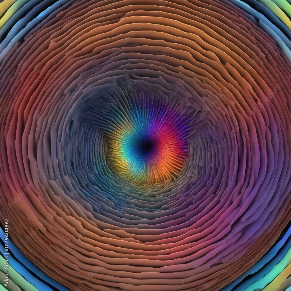 Obraz premium colorful circular pattern with rainbow center