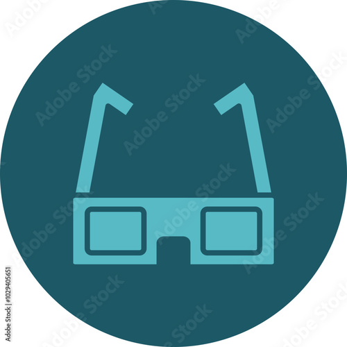 3d Glasses Icon Design