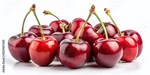 Isolated Cherry Collection in Low Light Photography - Fresh, Juicy, and Vibrant Views for Stock Images