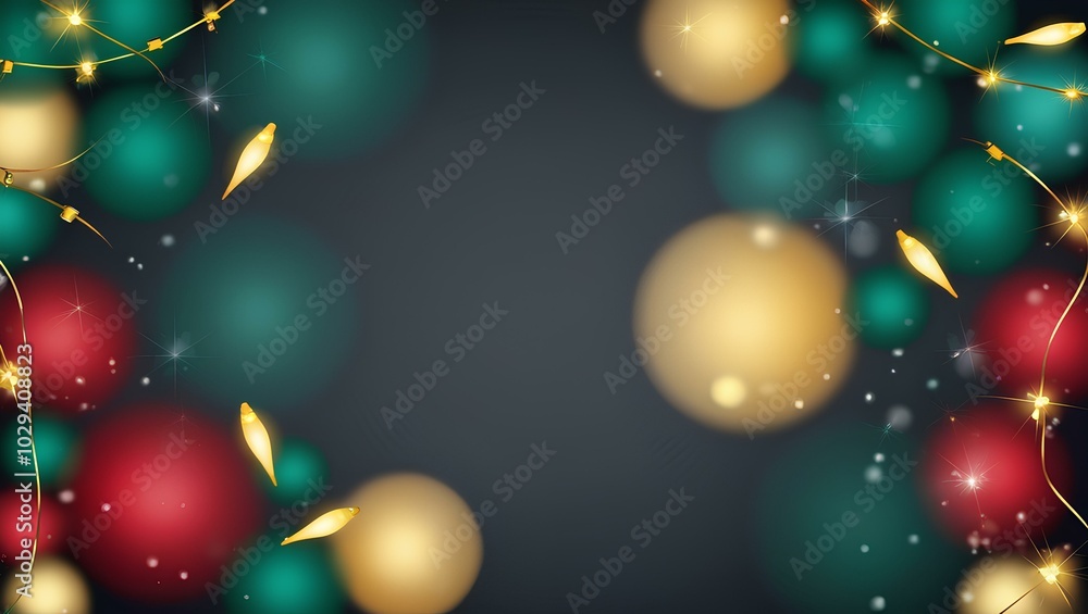 Abstract Night Scene with Multi-Colored Bokeh Lights