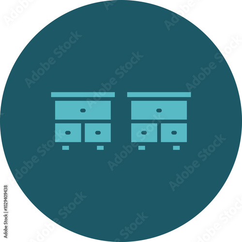 Bedside Table Icon Design