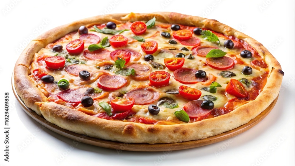 Pizza isolated on a white background Pizza isolated on a white background
