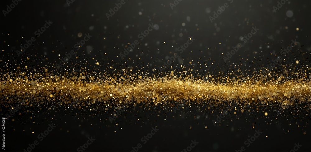 Gold glitter and shiny golden rain on black background,luxury background Gold glitter and shiny golden rain on black background,luxury background