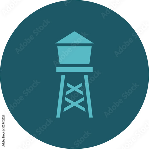 Water Tower Icon Design