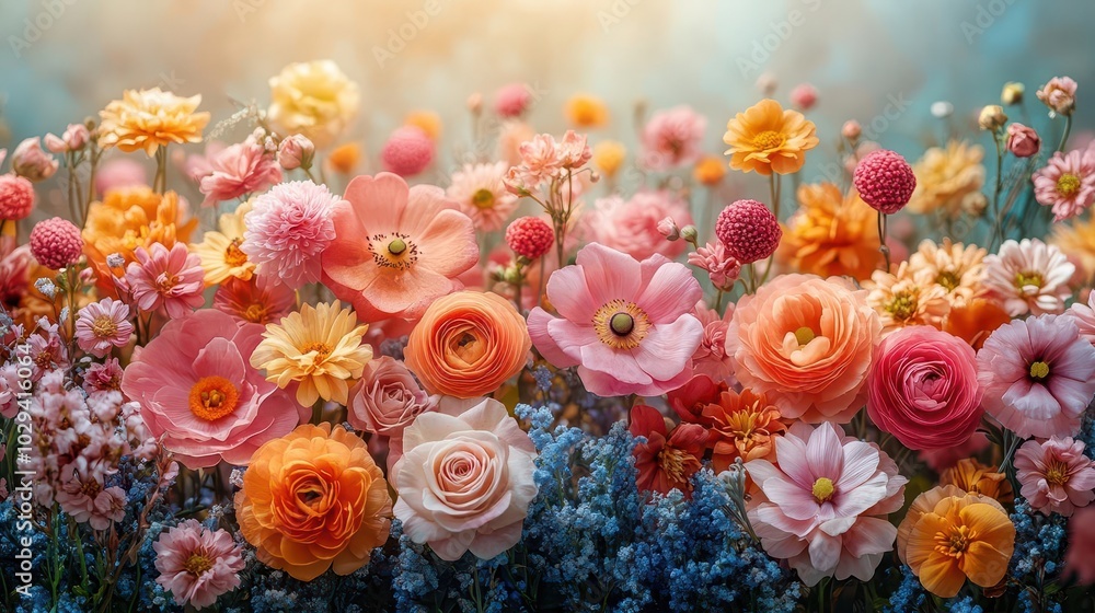 charming bouquet of flowers artfully arranged against a light background showcasing retroinspired composition and delicate floral beauty in a nostalgic style charming bouquet of flowers artfully arranged against a light background showcasing retroinspired composition and delicate floral beauty in a nostalgic style