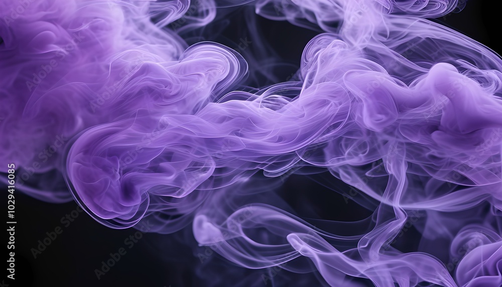 Abstract image of swirling purple smoke against a dark background Abstract image of swirling purple smoke against a dark background