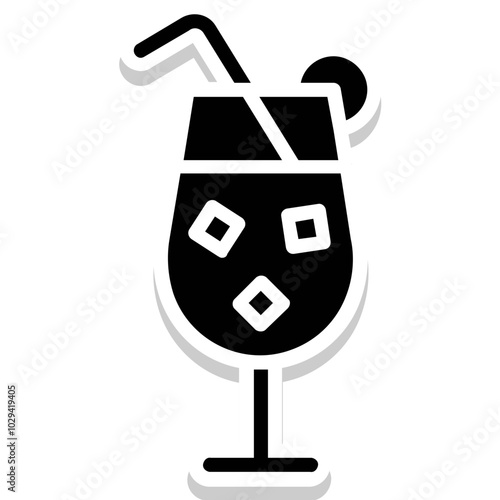 Margarita vector icon in glyph style 
