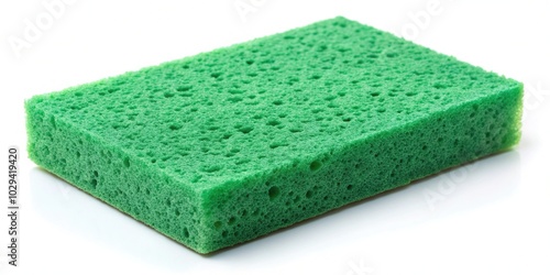 Rectangular green cellulose washing sponges with coarse and soft sides