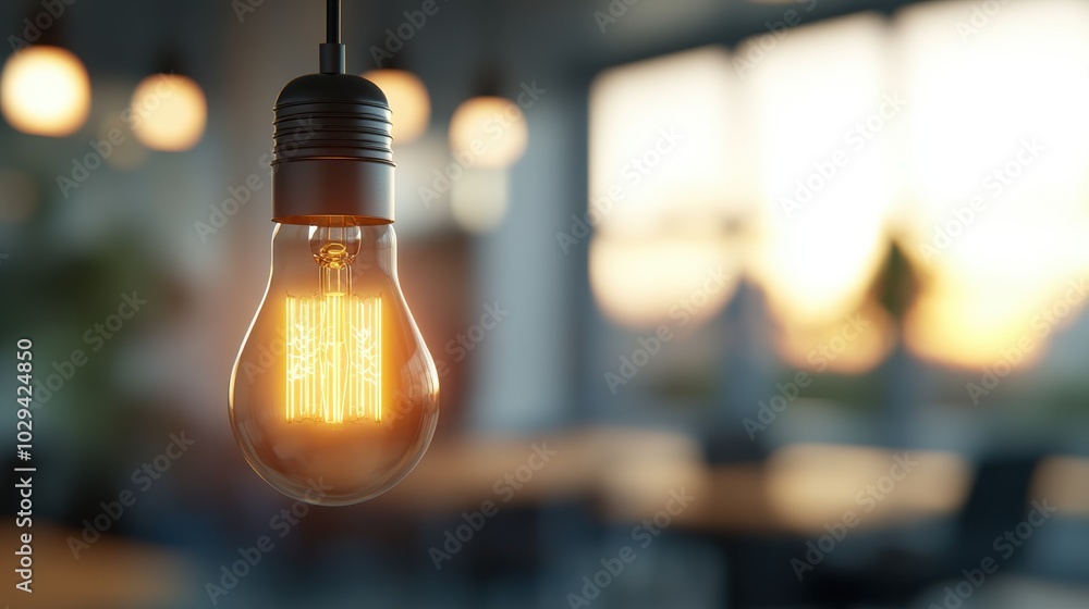 A beautifully glowing bulb radiates warm light during the golden hour, creating a peaceful and contemplative ambiance, blending art and functionality seamlessly. A beautifully glowing bulb radiates warm light during the golden hour, creating a peaceful and contemplative ambiance, blending art and functionality seamlessly.