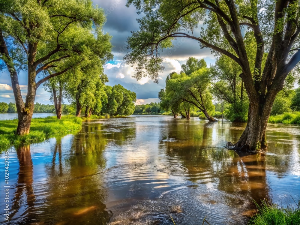 Long Exposure of Overflowed River Banks in Russia After Summer Rains Long Exposure of Overflowed River Banks in Russia After Summer Rains