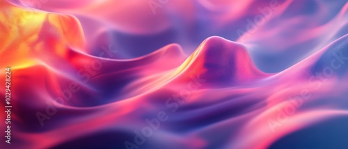 Abstract Grainy Gradient Background with Soft Flowing Curves. Fluid Background Texture