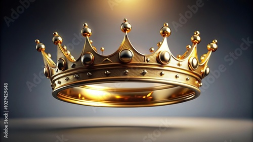 regal golden crown on clear background exuding supremacy and majesty