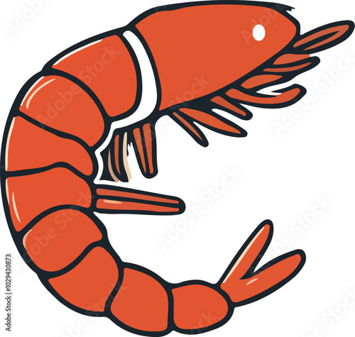 shrimp vector image,you can use for your company branding and others uses. photo