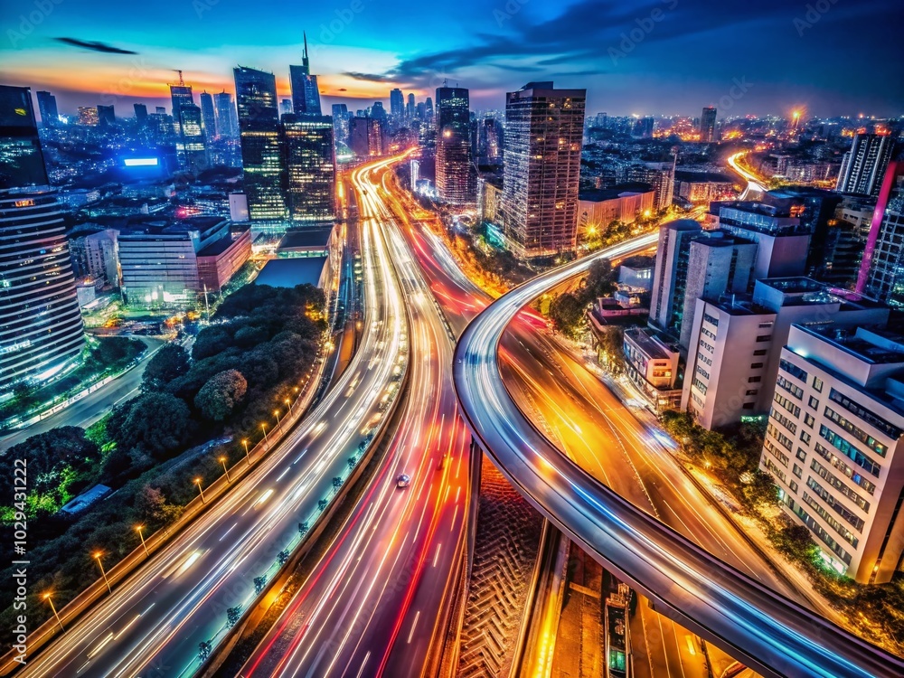 Low Light Motion Blur of High-Speed City Traffic at Night Low Light Motion Blur of High-Speed City Traffic at Night