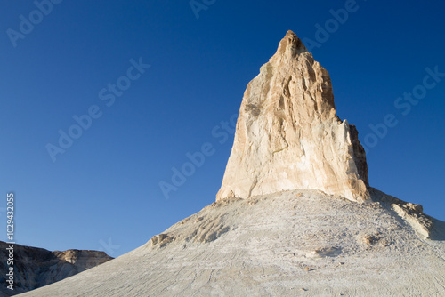 Stunning rock pinnacles in Bozzhira valley view, Kazakhstan photo