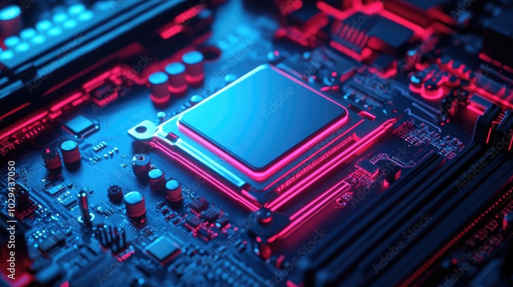 An artistic capture of a CPU mounted in a gaming rig, with a focus on its sleek lines and branding. An artistic capture of a CPU mounted in a gaming rig, with a focus on its sleek lines and branding.