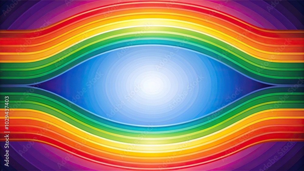 Rainbow flared bands silhouette Rainbow flared bands silhouette