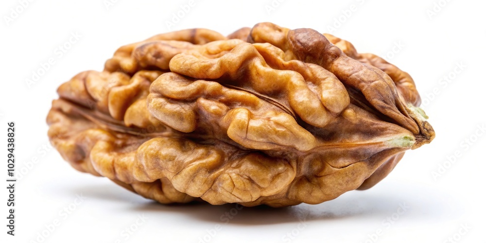 Peeled walnut isolated on white background Peeled walnut isolated on white background