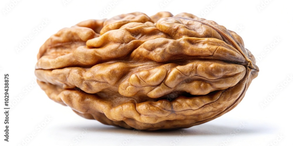 Peeled walnut on white background Peeled walnut on white background