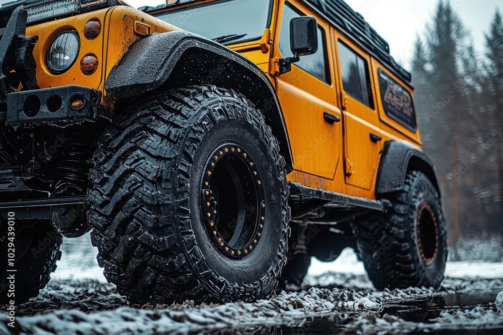 A selection of brand-new, large tires with deep treads designed for off-roading, suitable for different types of vehicles, providing enhanced traction and durability on rough terrains.. A selection of brand-new, large tires with deep treads designed for off-roading, suitable for different types of vehicles, providing enhanced traction and durability on rough terrains..